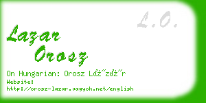 lazar orosz business card